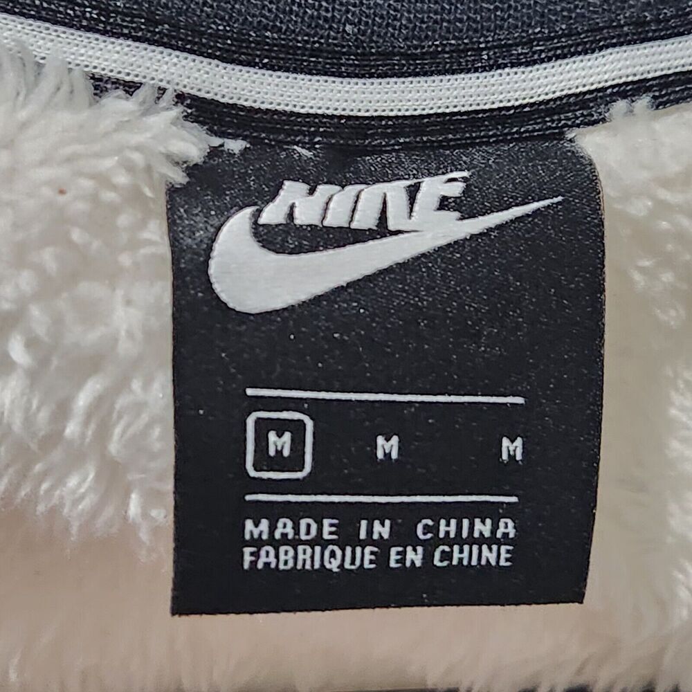 Nike Sportswear Women Fleece Bomber Jacket Size Medium super Soft Warm B5 - Picture 7 of 15
